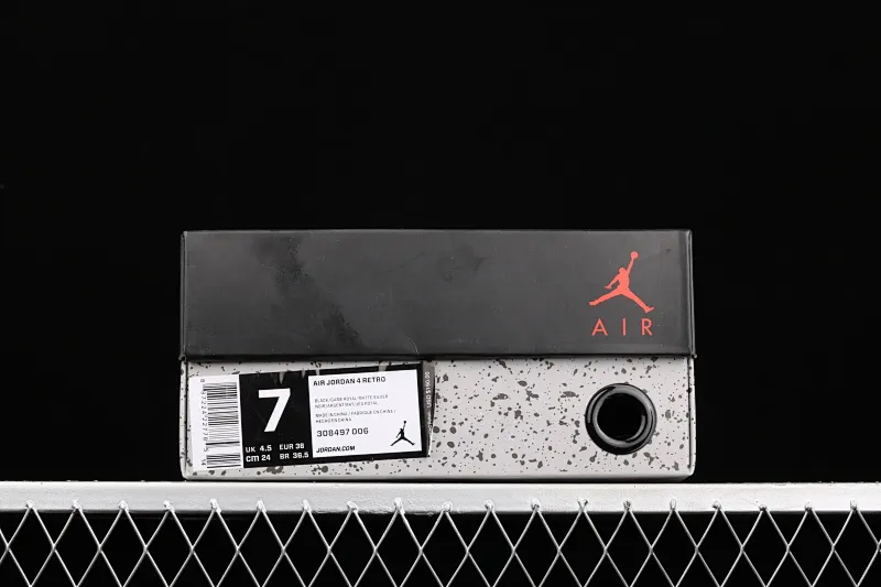 All categories Air Jordan Jordan series basketball shoes Air Jordan 4 G version Air Jordan 4 Retro AJ4 Joe 4 black and blue 308497-006
